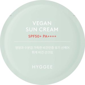 kem chống nắng dưỡng ẩm thuần chay hyggee vegan sun cream 1.5ml spf50+, pa++++